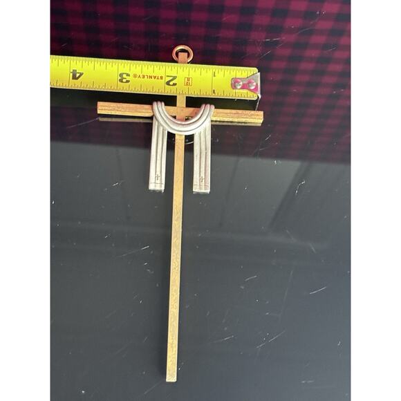 JCC Hanging Pewter and Sterling Cross - with Silver Vestment - Made in 2000 - Picture 11 of 11